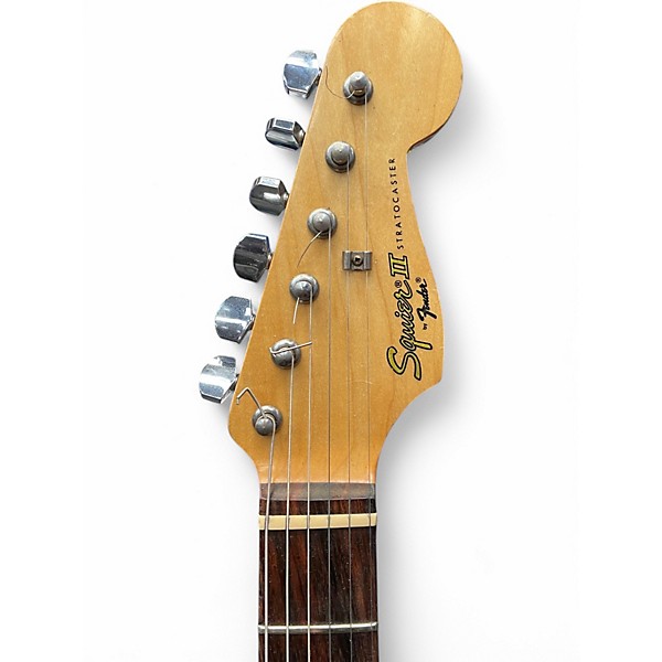 Used Squier Stratocaster II Black Solid Body Electric Guitar