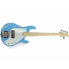 Used Sterling by Music Man Ray5 5 String Chopper Blue Electric Bass Guitar
