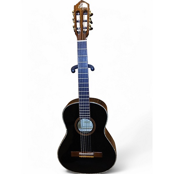 Used Ortega R221BK 3/4 SIZE Black Classical Acoustic Guitar