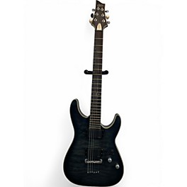 Used Schecter Guitar Research C1 Platinum Trans Black Solid Body Electric Guitar