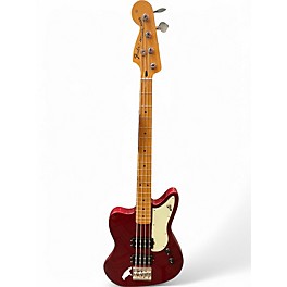 Used Fender Pawn Shop Reverse Jaguar Bass CHERRY METALLIC Electric Bass Guitar