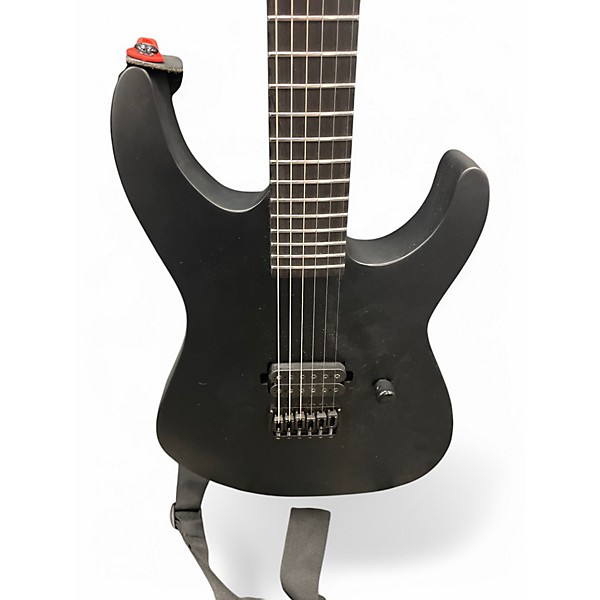 Used ESP black metal 6HT Black Solid Body Electric Guitar