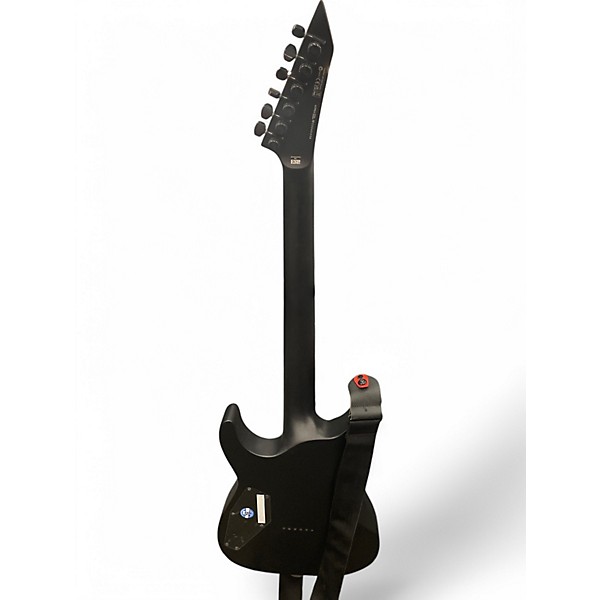 Used ESP black metal 6HT Black Solid Body Electric Guitar