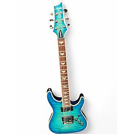 Used Schecter Guitar Research Omen Extreme 6 Blue Burst Solid Body Electric Guitar