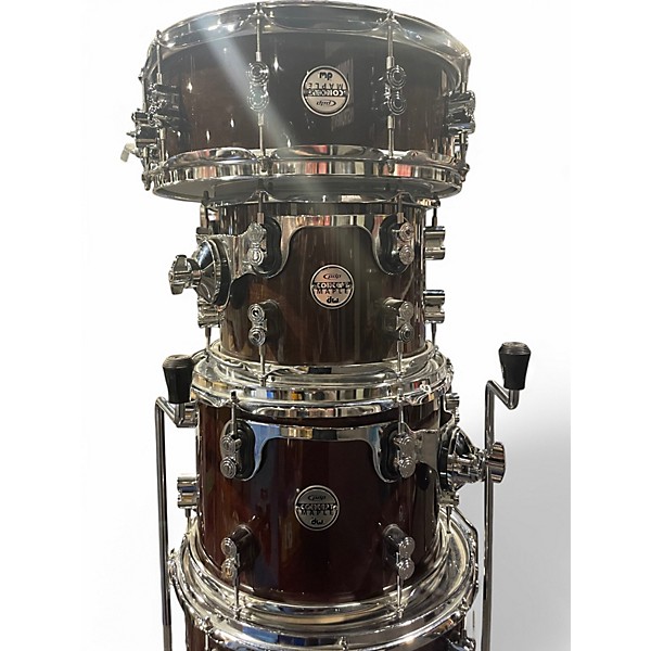 Used PDP by DW 6 Piece Concept Series satin brown Drum Kit