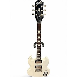 Used Epiphone SG MUSE W/EPIPHONE HARDSHELL WHITE METALLIC Solid Body Electric Guitar