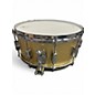 Used Milestone By Ron Dunnett 6.5X14 Fiberglass Snare Gold Sparkle Drum