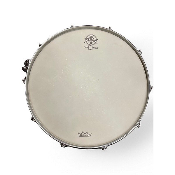 Used Milestone By Ron Dunnett 6.5X14 Fiberglass Snare Gold Sparkle Drum