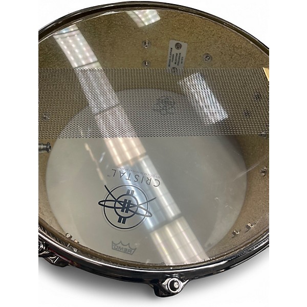 Used Milestone By Ron Dunnett 6.5X14 Fiberglass Snare Gold Sparkle Drum