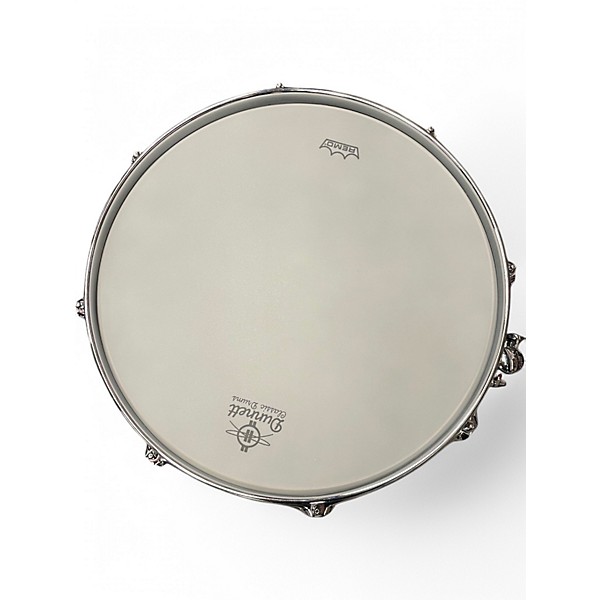 Used Dunnett 6.5X14 Chrome Plated Stainless Steel Snare Stainless Steel Drum