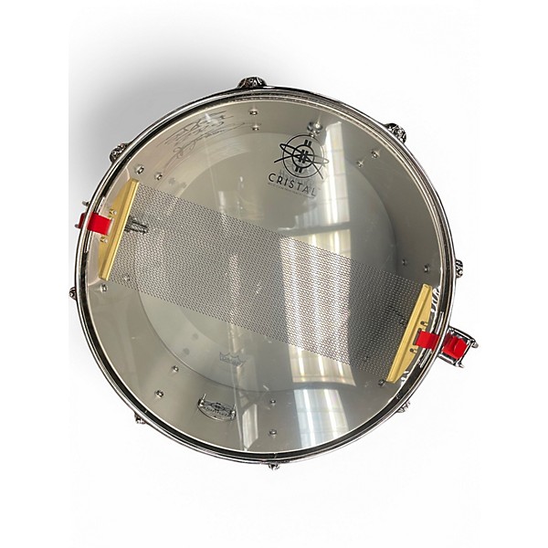 Used Dunnett 6.5X14 Chrome Plated Stainless Steel Snare Stainless Steel Drum