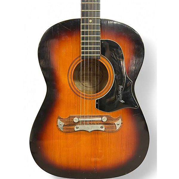 Vintage 1960s Framus 5/195 3 Color Sunburst Acoustic Guitar