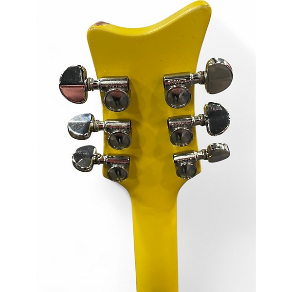 Vintage 1970s Tom Holmes DC Taxi Yellow Solid Body Electric Guitar