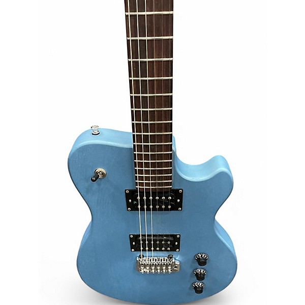 Used 2022 Ttg CHALLENGER Blue Solid Body Electric Guitar