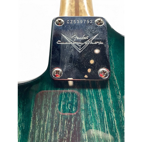 Used Fender Custom Shop FMT NOS Stratocaster  Stained Green Solid Body Electric Guitar