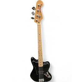 Used Squier Jaguar Bass Black Electric Bass Guitar