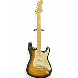 Used Fender 50th Anniversary American Deluxe Stratocaster 2 Tone Sunburst Solid Body Electric Guitar