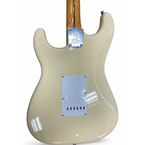 Used 2024 Fender Jimi Hendrix Stratocaster Olympic White Solid Body Electric Guitar