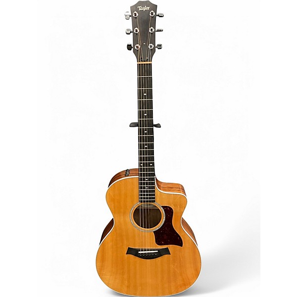 Used Taylor 214CE Deluxe Natural Acoustic Electric Guitar