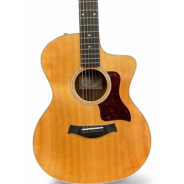 Used Taylor 214CE Deluxe Natural Acoustic Electric Guitar