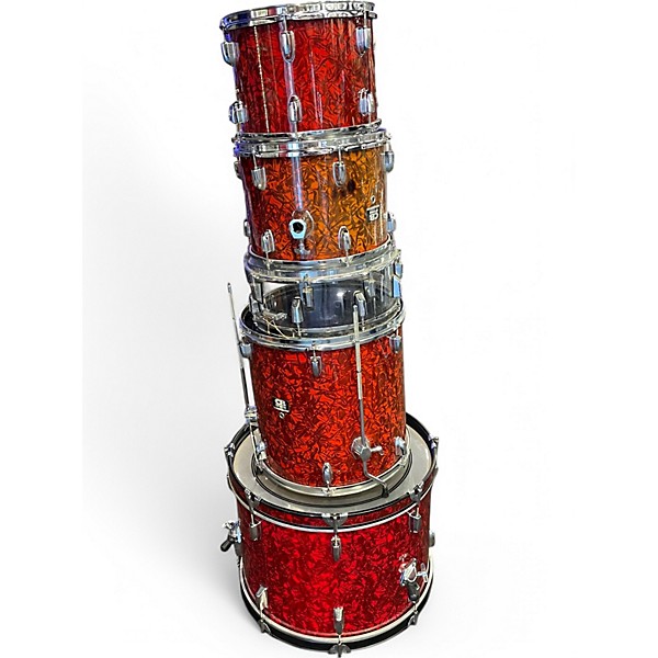 Used Cb Drums 5 Piece SP SERIES MARBLE RED Drum Kit