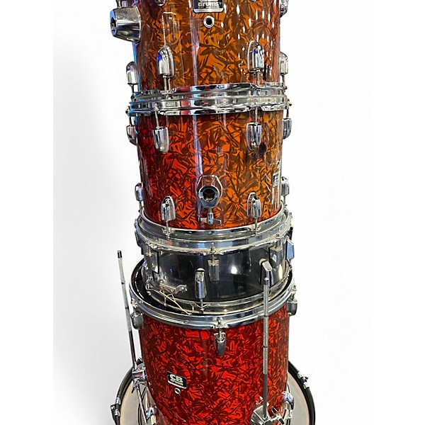 Used Cb Drums 5 Piece SP SERIES MARBLE RED Drum Kit