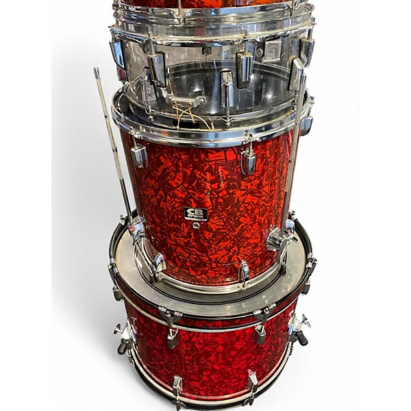 Used Cb Drums 5 Piece SP SERIES MARBLE RED Drum Kit