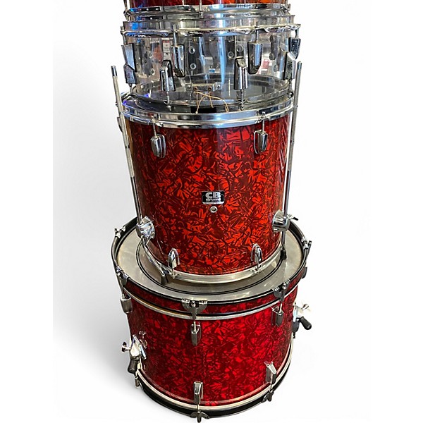 Used Cb Drums 5 Piece SP SERIES MARBLE RED Drum Kit