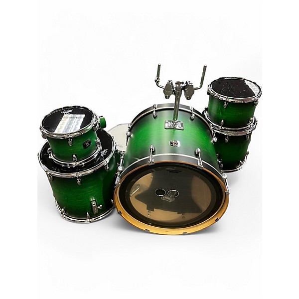 Used Gretsch Drums 6 Piece Catalina Maple Trans Green Drum Kit
