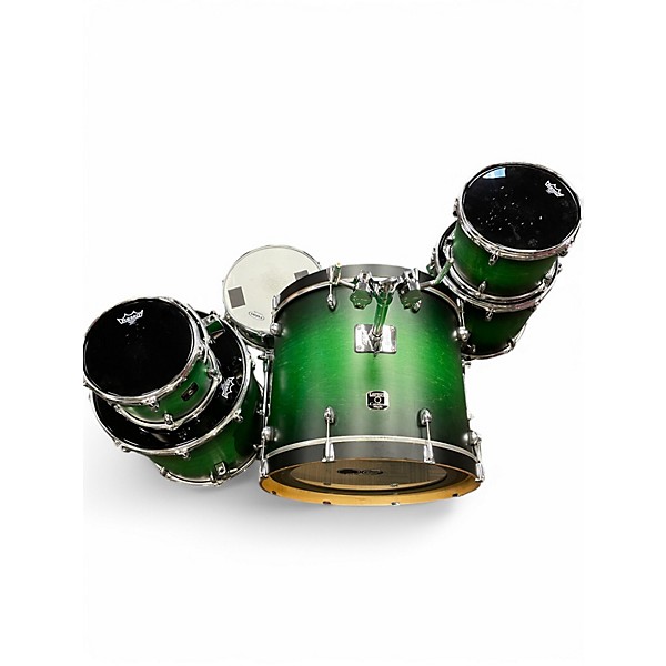 Used Gretsch Drums 6 Piece Catalina Maple Trans Green Drum Kit