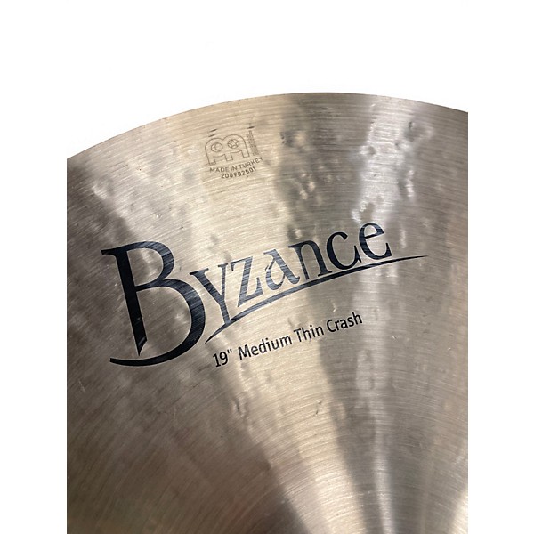 Used MEINL 19in Byzance Medium Thin Crash Brilliant Cymbal