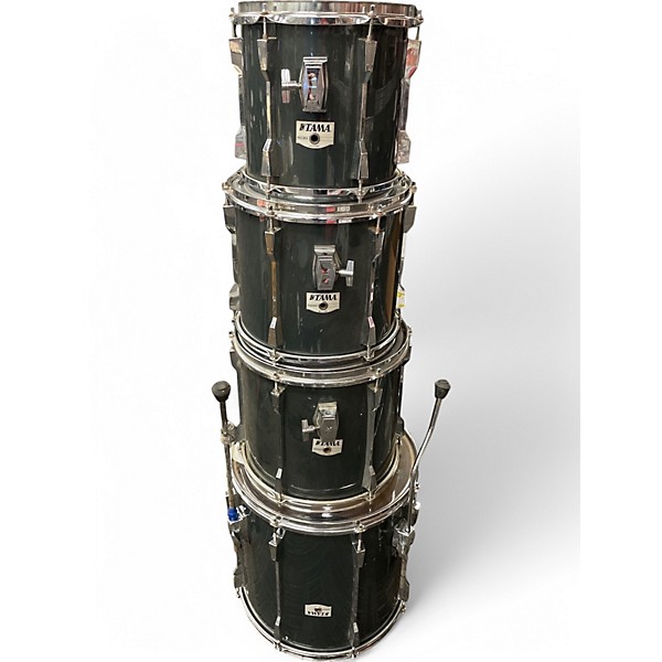 Vintage 1990s TAMA 5 Piece Rockstar GUN METAL GREY Drum Kit