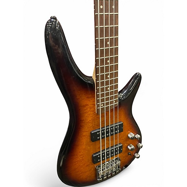 Used Ibanez SR405EQM Dragon Eye Burst Electric Bass Guitar