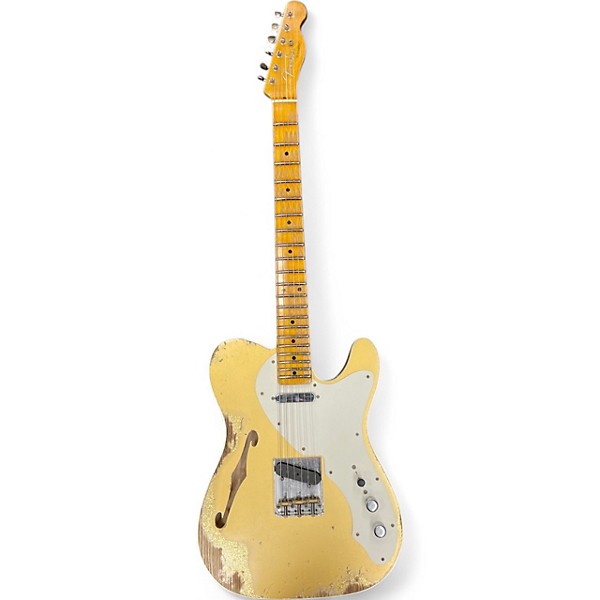Used Fender LTD NAMM 50'S CUSTOM TELE AZTEC GOLD OVER GOLD SPARKLE Hollow Body Electric Guitar