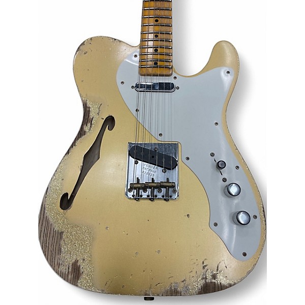 Used Fender LTD NAMM 50'S CUSTOM TELE AZTEC GOLD OVER GOLD SPARKLE Hollow Body Electric Guitar