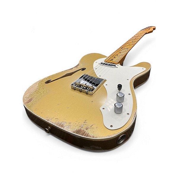 Used Fender LTD NAMM 50'S CUSTOM TELE AZTEC GOLD OVER GOLD SPARKLE Hollow Body Electric Guitar