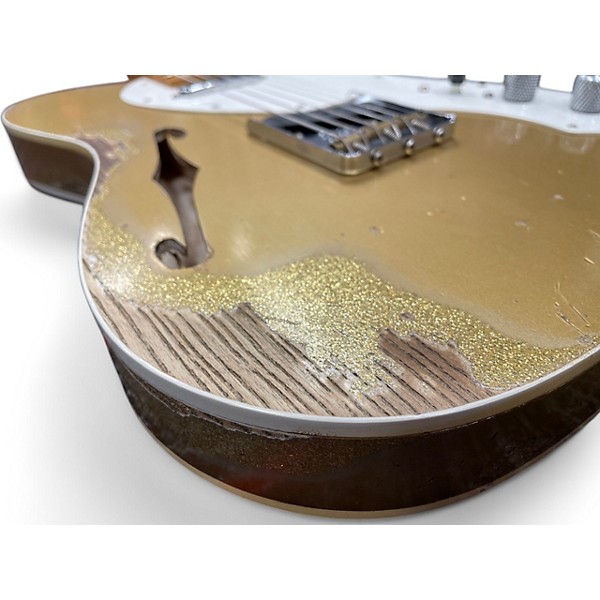 Used Fender LTD NAMM 50'S CUSTOM TELE AZTEC GOLD OVER GOLD SPARKLE Hollow Body Electric Guitar