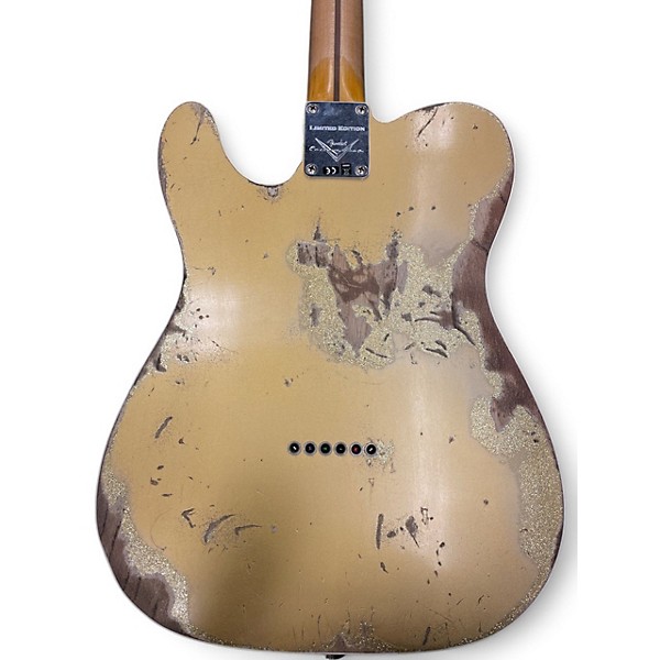 Used Fender LTD NAMM 50'S CUSTOM TELE AZTEC GOLD OVER GOLD SPARKLE Hollow Body Electric Guitar