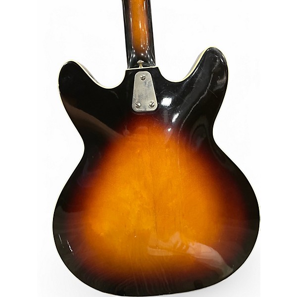 Vintage 1960s Hagstrom Viking 1 Sunburst  Hollow Body Electric Guitar