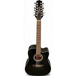 Used Takamine GD30CE-12 Black 12 String Acoustic Electric Guitar