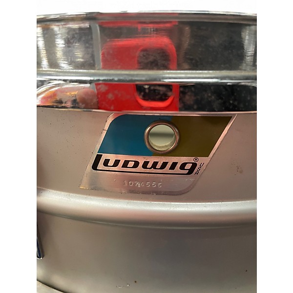 Vintage 1970s Ludwig 14in Aluminum Snare Brushed Aluminum Drum