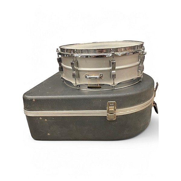 Vintage 1970s Ludwig 14in Aluminum Snare Brushed Aluminum Drum