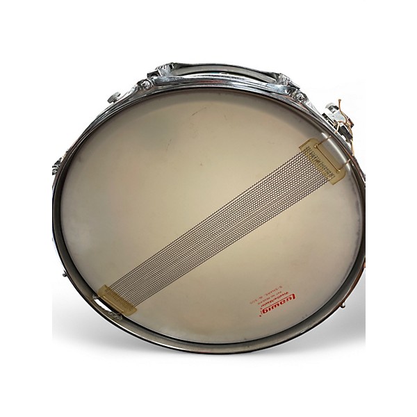 Vintage 1970s Ludwig 14in Aluminum Snare Brushed Aluminum Drum