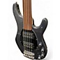 Used Ernie Ball Music Man Sterling 5 String fretless Metallic Gray Electric Bass Guitar