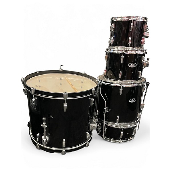 Used Pearl 5 Piece Roadshow 5pc Black Drum Kit