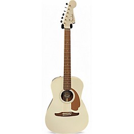 Used Fender California Series Malibu White Acoustic Electric Guitar