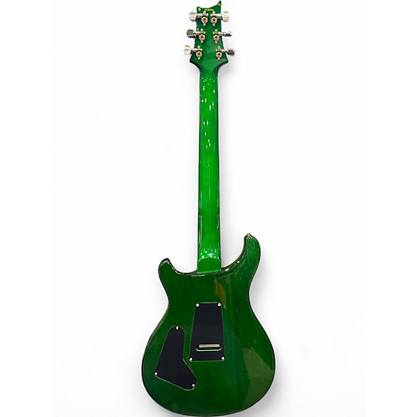 Used PRS Custom 24 10 Top Floyd Emerald Green Solid Body Electric Guitar