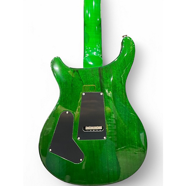 Used PRS Custom 24 10 Top Floyd Emerald Green Solid Body Electric Guitar
