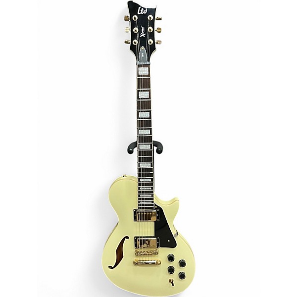 Used ESP ltd xtone ps1 Antique White Hollow Body Electric Guitar,New Products : American Fashion Style Bags On Sale