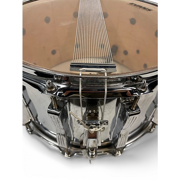 Used 1990s Ludwig 14X8 Coliseum Chrome over Maple Drum